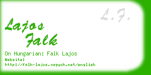lajos falk business card